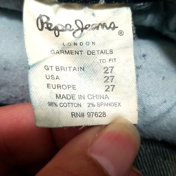 Pepe Jeans, Vintage 5 Pocket Paisley Print Straight Leg Jeans Size 27 - Picture 5 of 7